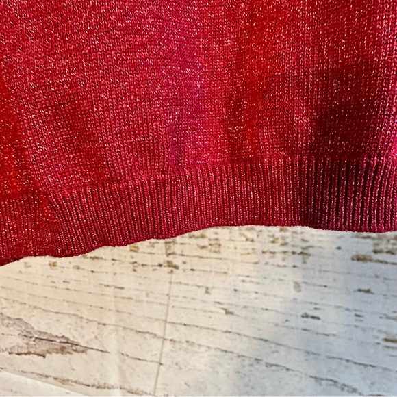 STYLE AND CO RED SHIMMERING SLEEVELESS SWEATER NWT - Picture 10 of 16